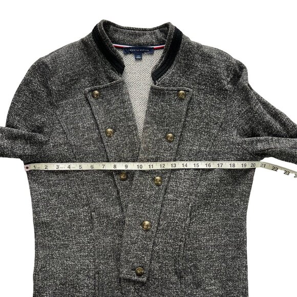 Women's Blazer / Jacket Grey Size L Large Tommy Hilfiger Military Band. - Picture 13 of 14